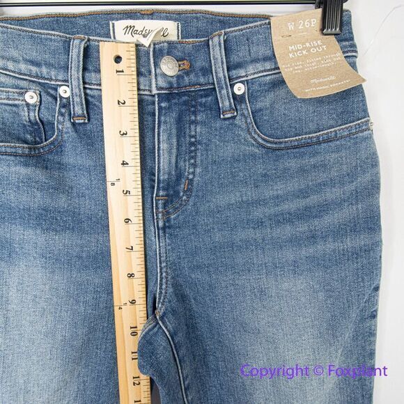 New! Madewell Petite Kick‎ Out Crop Jeans oneida wash, size 26P - Picture 6 of 15